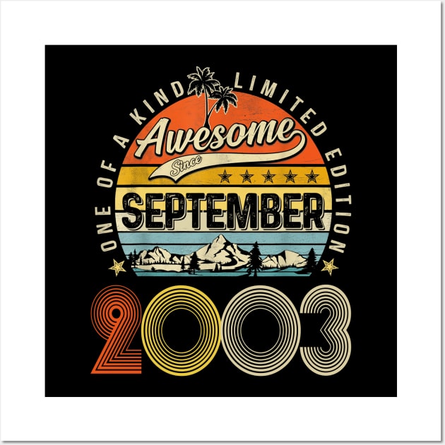 Awesome Since September 2003 Vintage 20th Birthday Wall Art by Vintage White Rose Bouquets